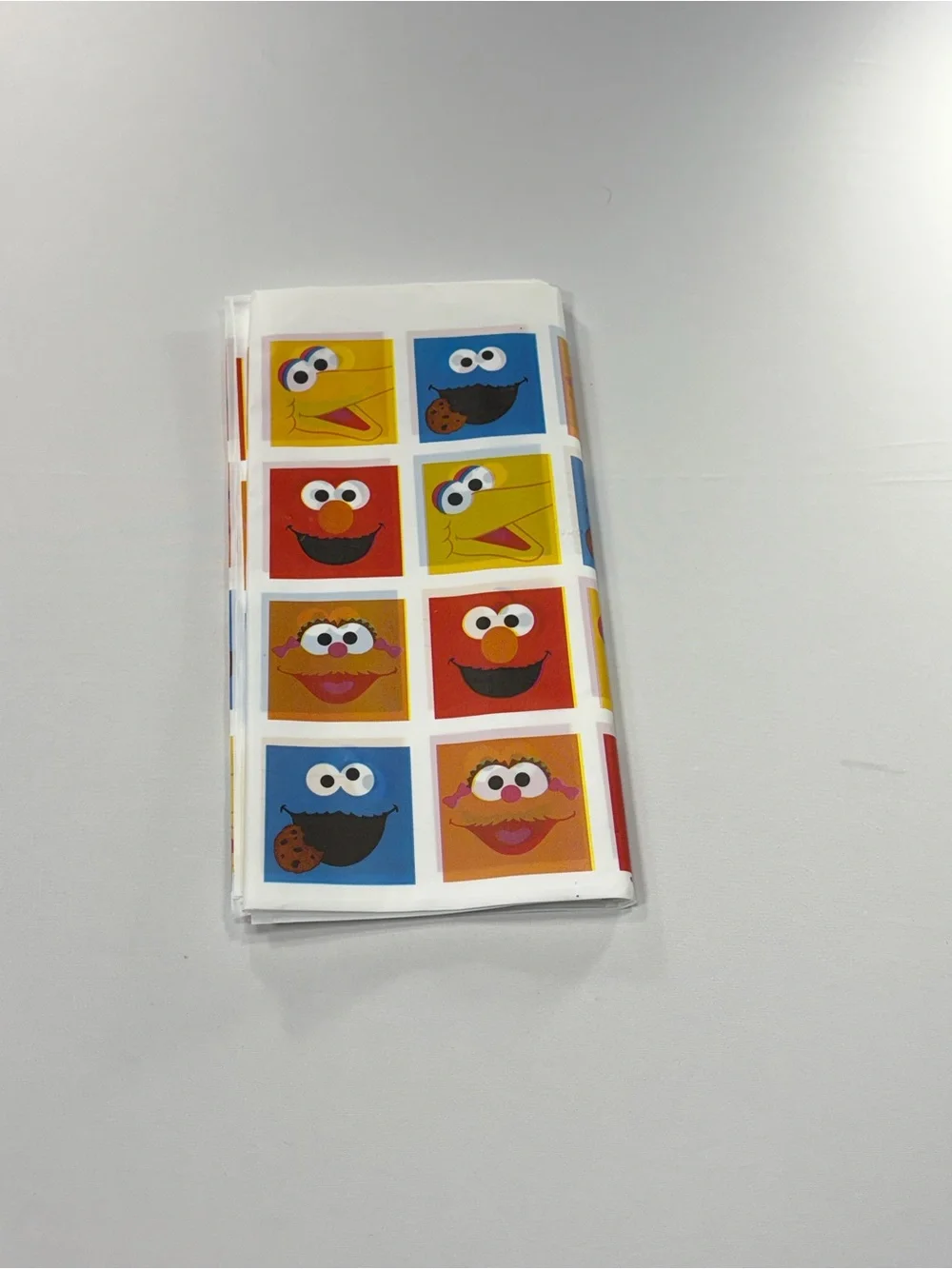 NWT Vintage Sesame Street Plastic Table Cover Party Decor 54x96 Elmo Cookie